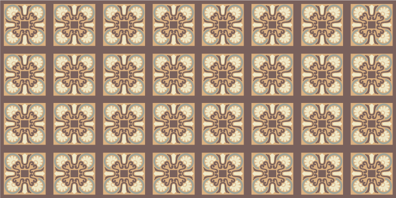 Ceramic Tile Pattern kitchen vinyl rug - TenStickers
