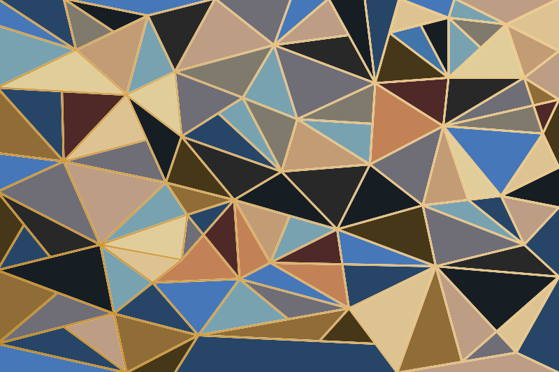 Geometric multicolor mosaic mosaic floor tiles - TenStickers