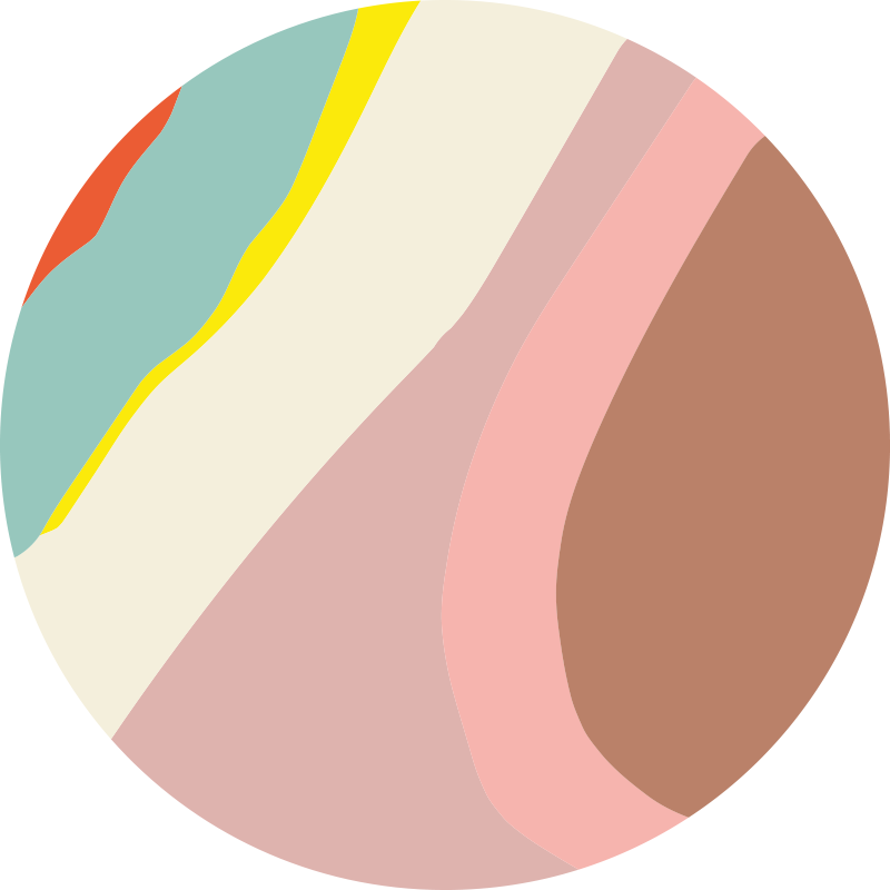 Gentle Hue Currents circular vinyl rug - TenStickers