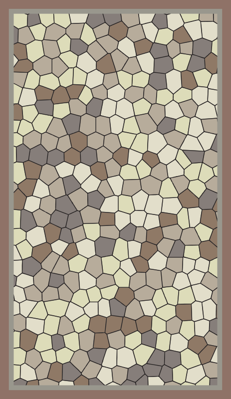 Hexagonal Stone Pattern mosaic vinyl rug - TenStickers