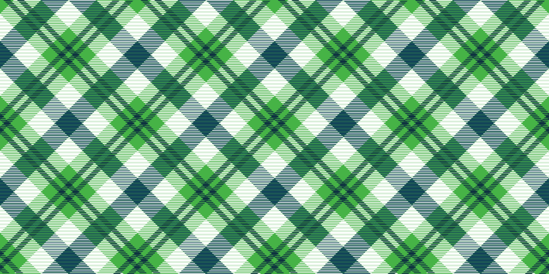 Plaid Pattern Green stripes vinyl rug - TenStickers