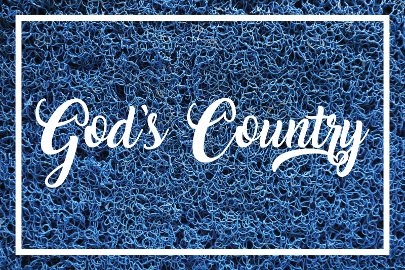 God's Country Phrase custom vinyl rug - TenStickers