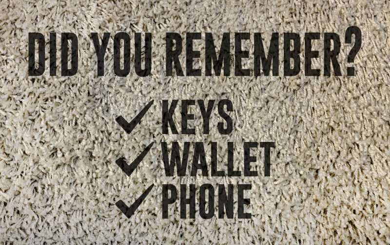 Check List Reminder hallway vinyl rug - TenStickers