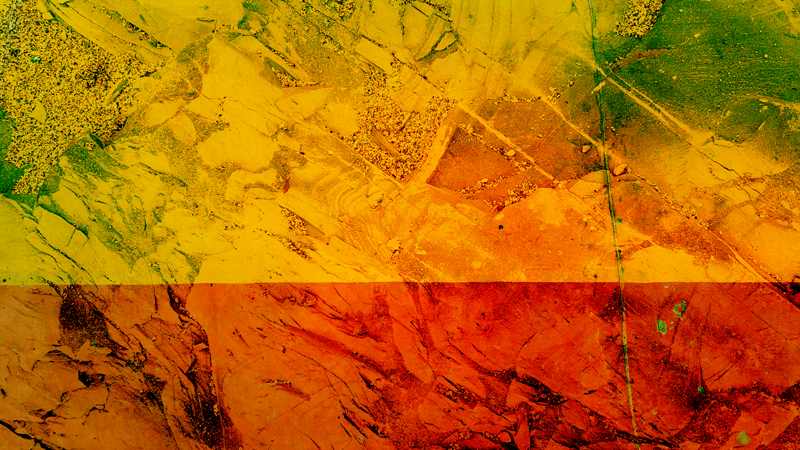 Warm Color Layers texture vinyl rug - TenStickers