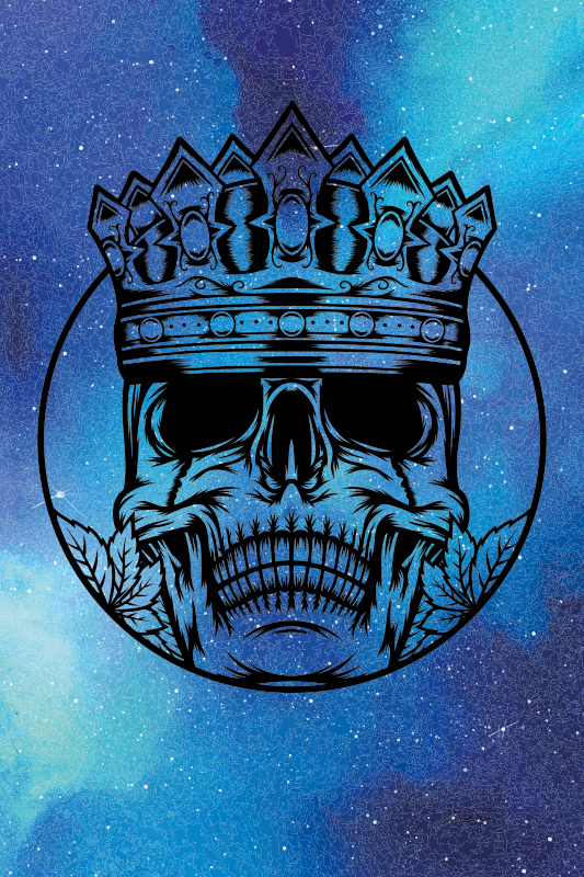 Royal Skull Art texture vinyl rug - TenStickers