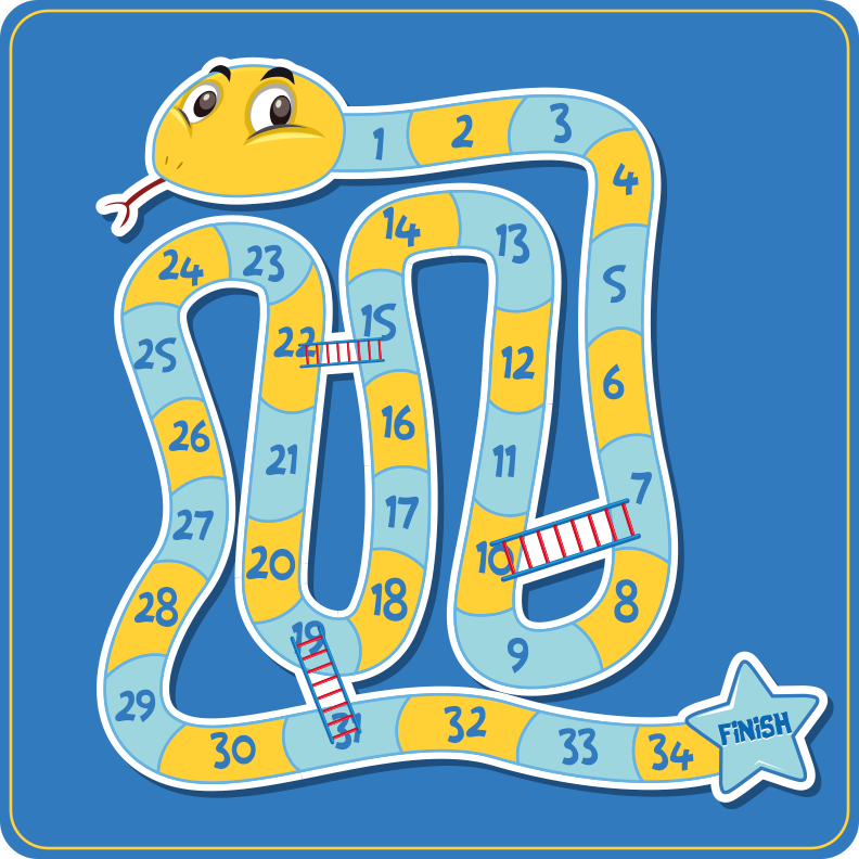 Snake and ladders gaming vinyl rug - TenStickers