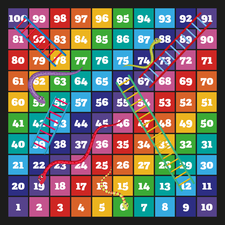 Gaming vinyl rug snakes and ladders - TenStickers