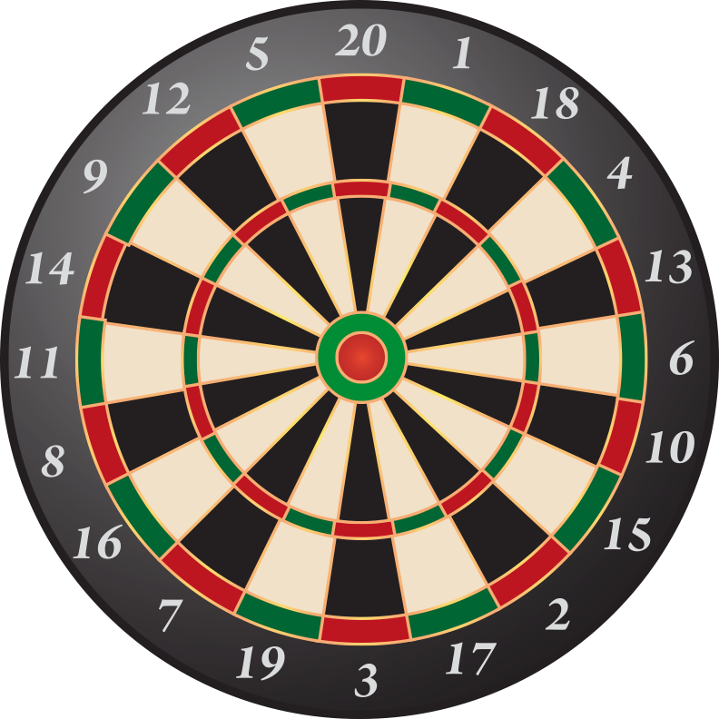Dartboard Style teenage bedroom vinyl rug - TenStickers