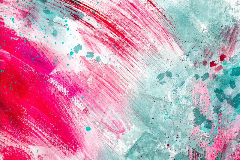 Kids vinyl rug abstract pink splash design - TenStickers