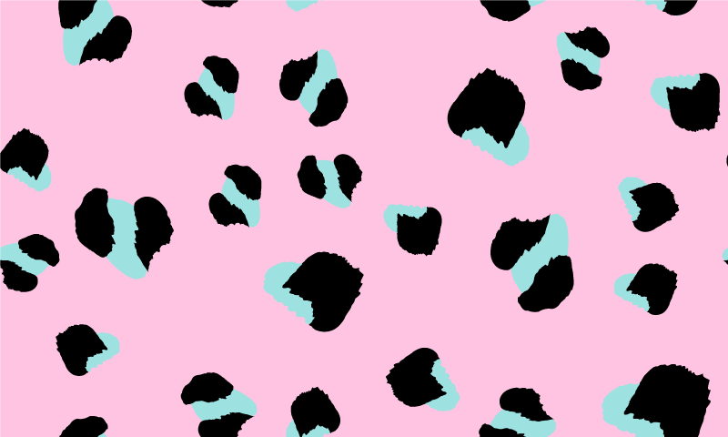 Bold leopard spots animal print vinyl rug - TenStickers