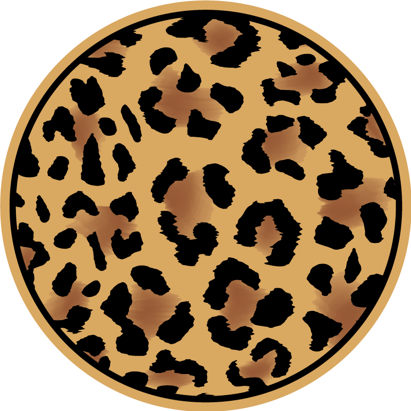 Wild Leopard Pattern animal print vinyl rug - TenStickers