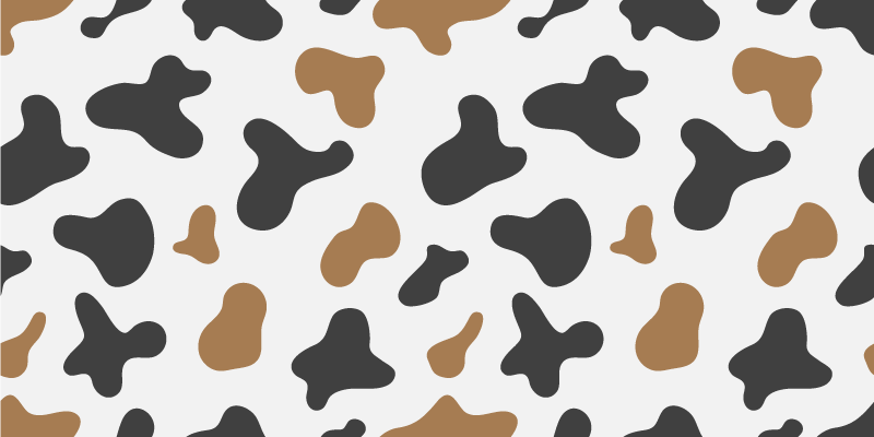 Cowhide Texture animal print vinyl rug - TenStickers