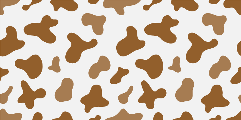 Brown cow spots animal print vinyl rug - TenStickers
