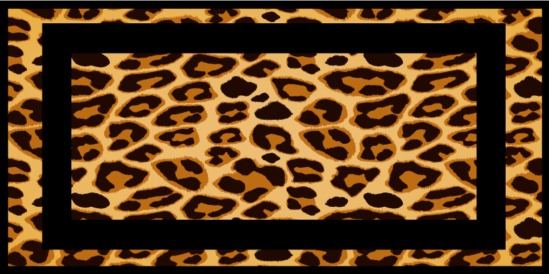 Rectangle leopard motif animal print vinyl rug - TenStickers