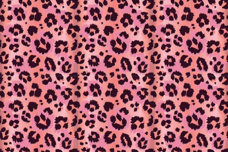 Pink leopard animal print vinyl rug - TenStickers