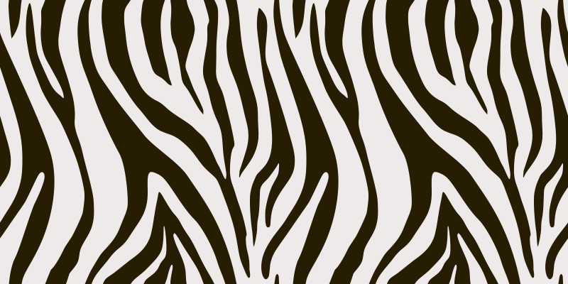 Zebra Stripes Motif animal print vinyl rug - TenStickers