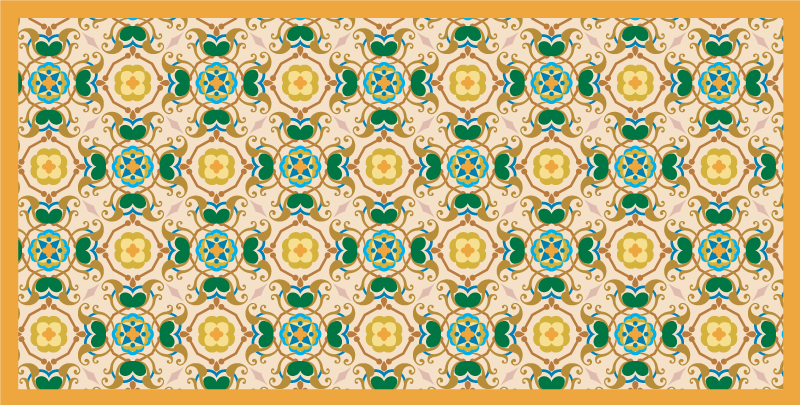 Turkish mosaic tile effect vinyl rug - TenStickers