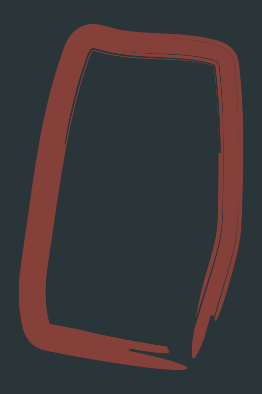 Sleek abstract shape living room vinyl rug - TenStickers