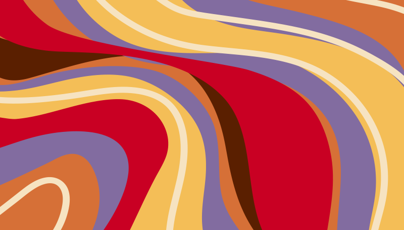 Vibrant Color Waves modern vinyl rug - TenStickers