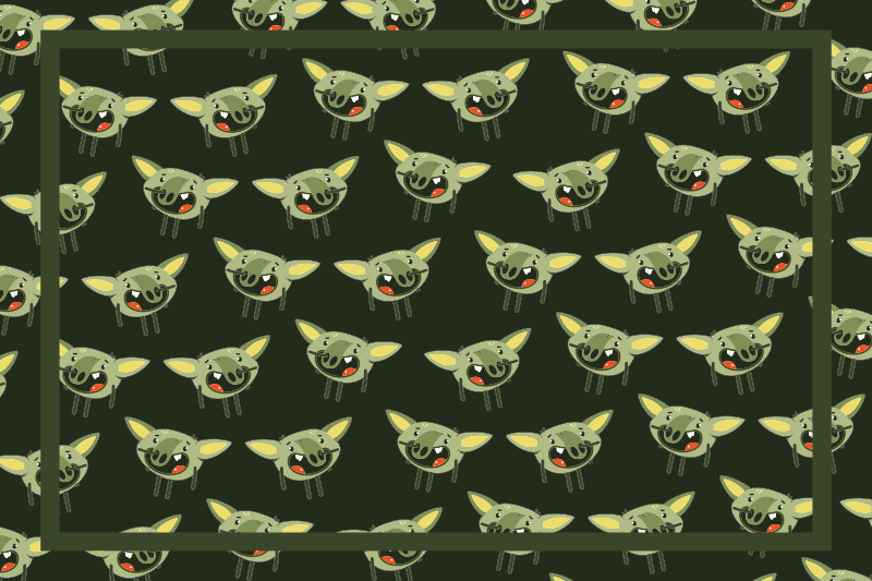 Cartoon troll picking nose ethnic rug - TenStickers