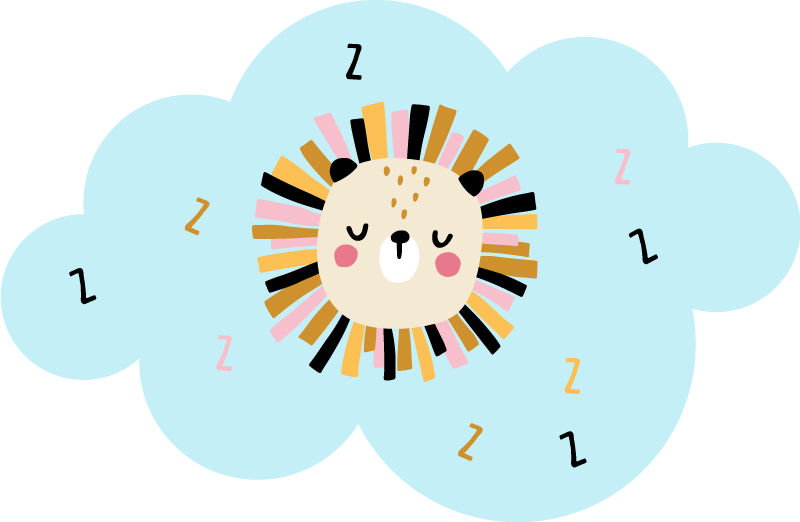 Kids sleepy lion kids vinyl rug - TenStickers