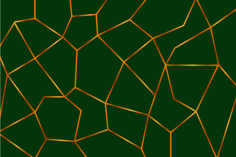 Marble vinyl rug with green geometric design - TenStickers