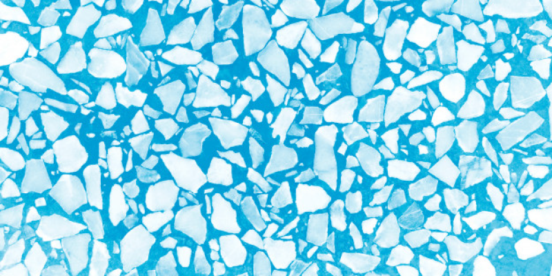 Blue watercolor terrazzo texture carpet - TenStickers