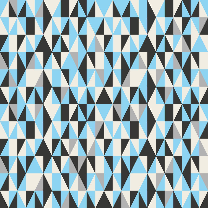 Geometric vinyl rug with triangular design - TenStickers