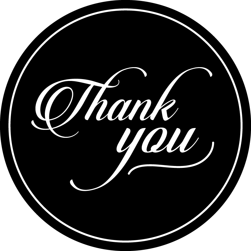 Thank You Note custom vinyl rug - TenStickers