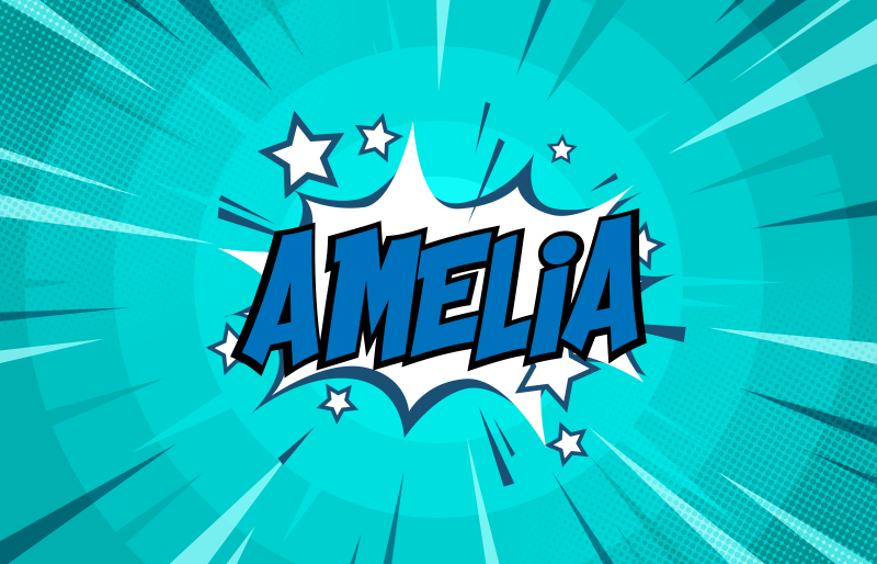 Comic style name teenage bedroom vinyl rug - TenStickers