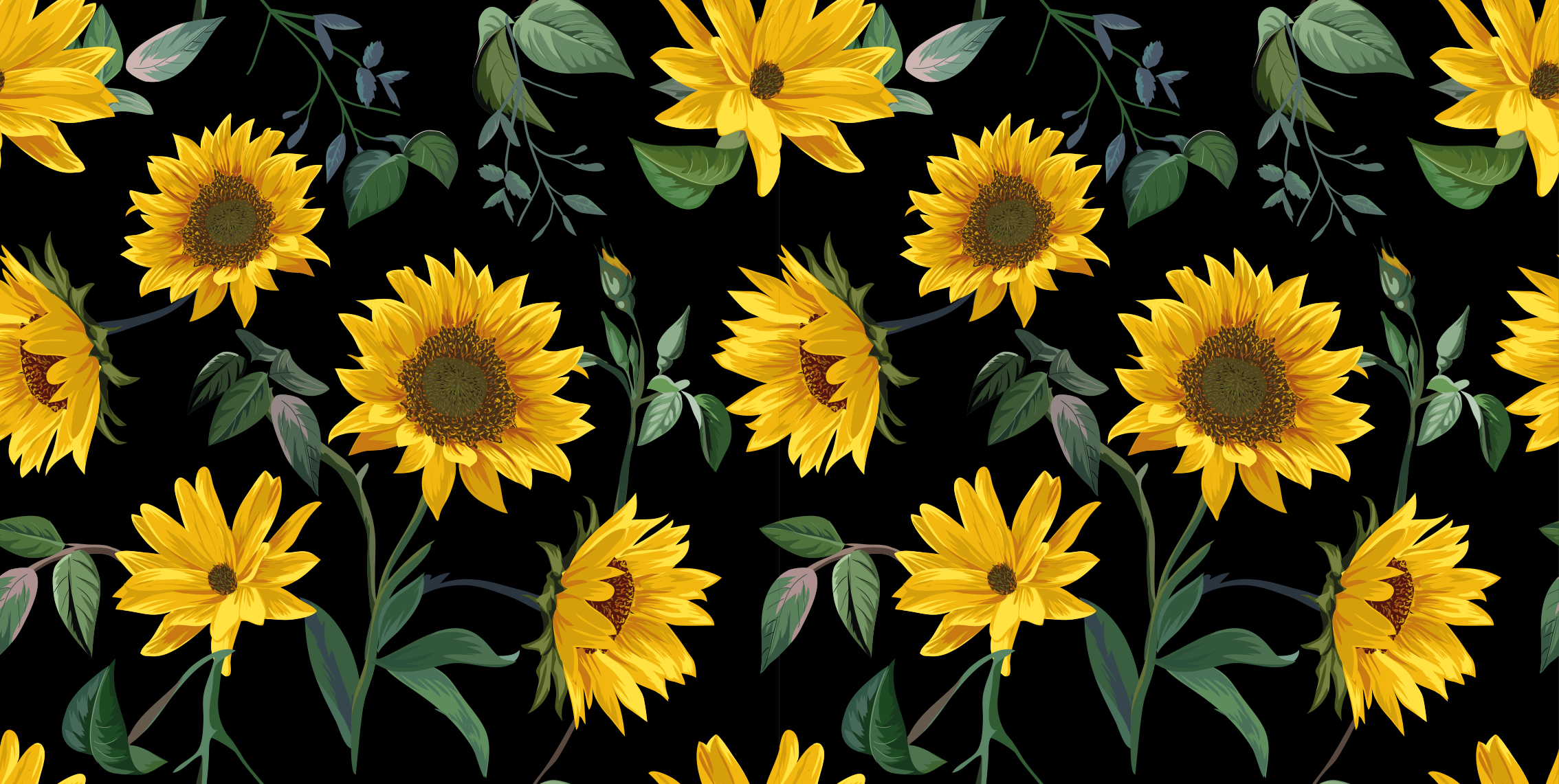 Floral vinyl rug with sunflower floral design - TenStickers