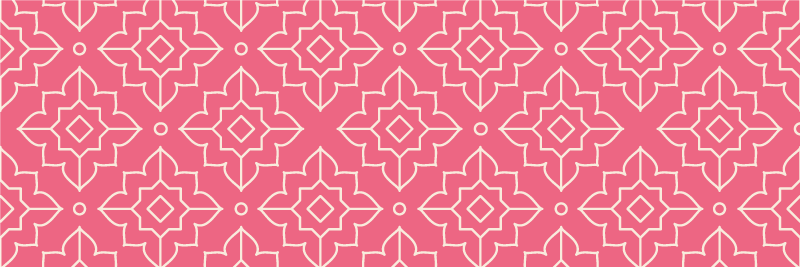 Pink lattice motif geometric vinyl rug - TenStickers