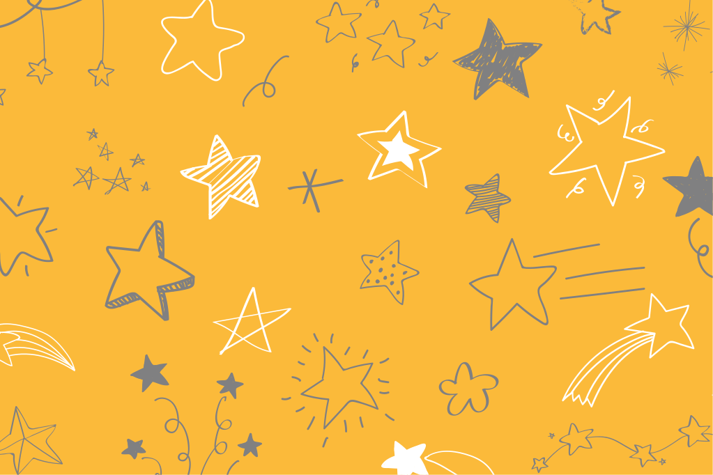 Starry Night Patterns star vinyl rug - TenStickers