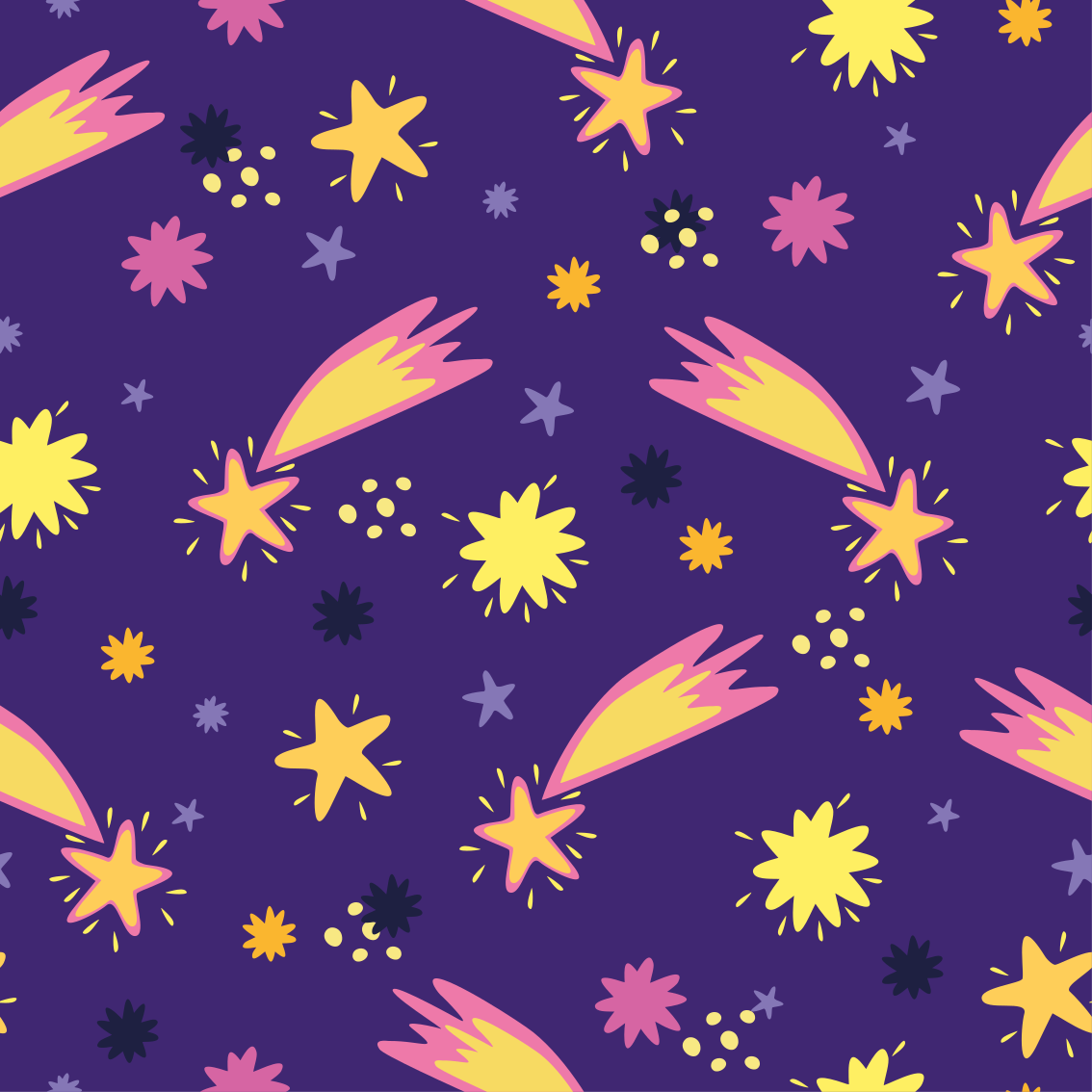 Star vinyl rug shooting star design - TenStickers