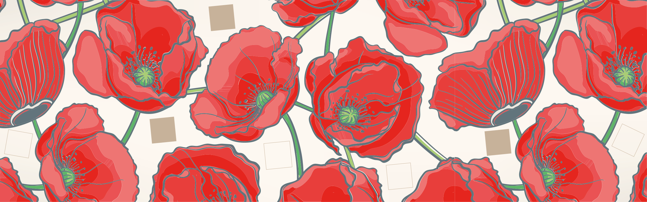 Crimson Blossom Sophistication floral vinyl rug - TenStickers