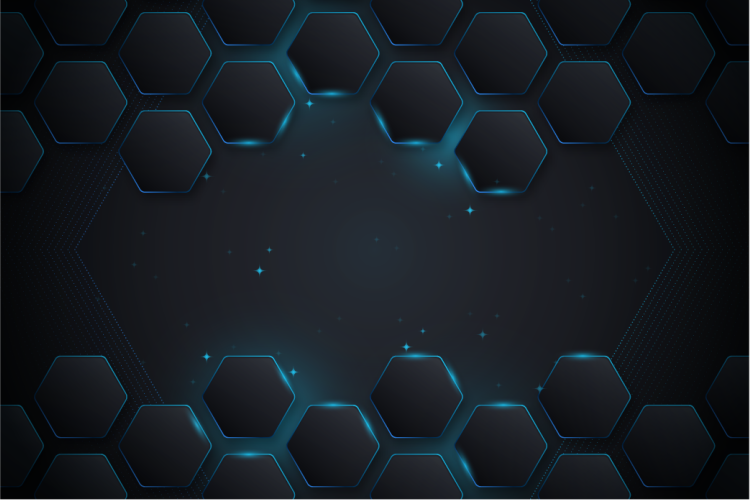 Blue hexagonal layout geometric vinyl rug - TenStickers