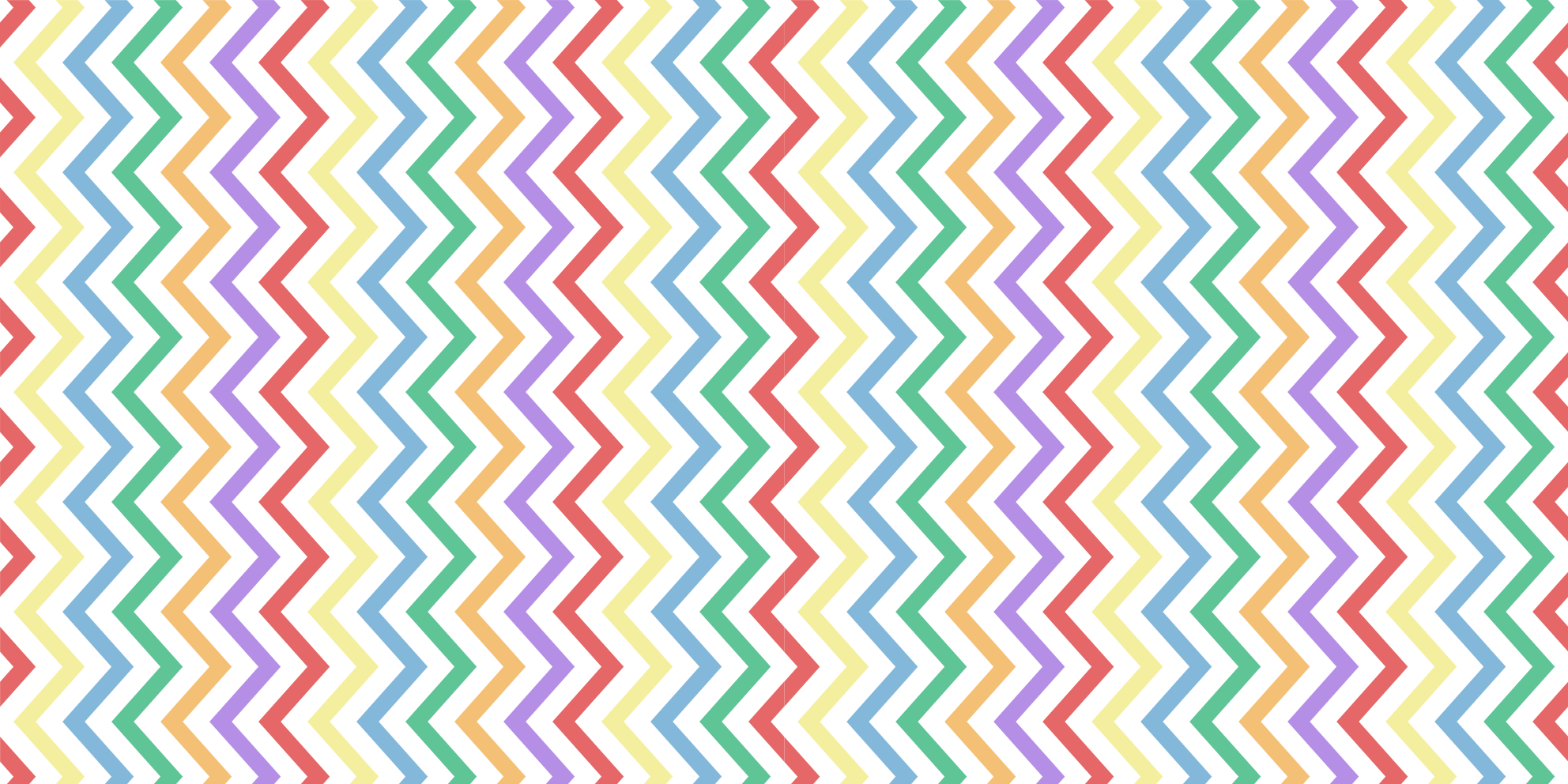 Colorful seamless zigzag patterns floor rug - TenStickers