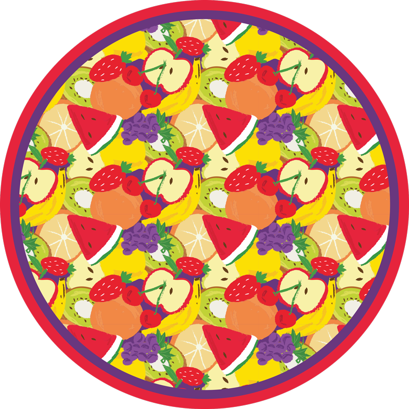 Fruit medley pattern kitchen vinyl rug - TenStickers