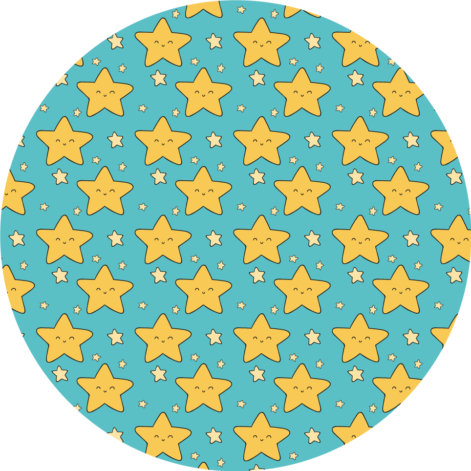 Cheerful Star Pattern kids vinyl rug - TenStickers