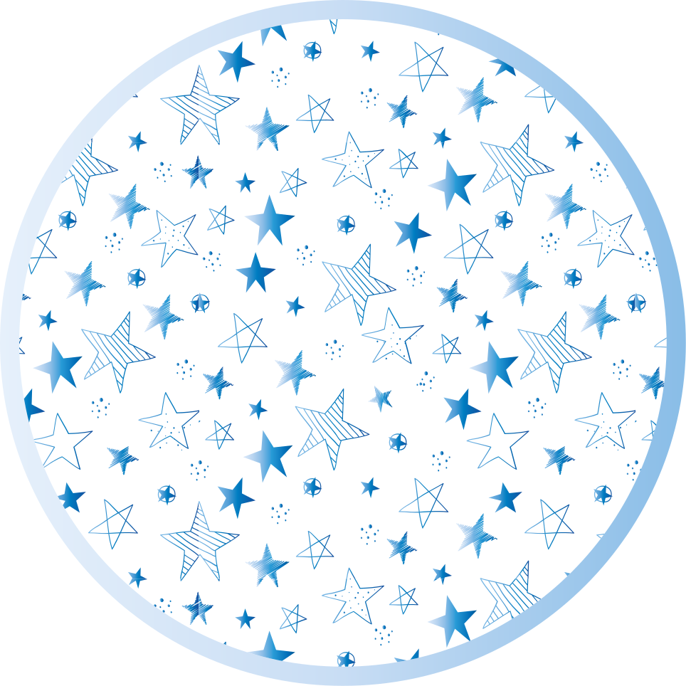 Starry Blue Pattern nursery vinyl rug - TenStickers