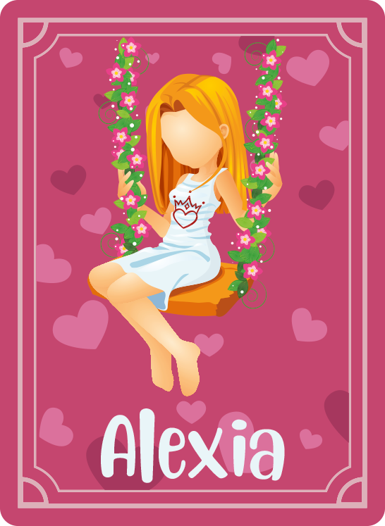 Grass swing with name teenage bedroom vinyl rug - TenStickers