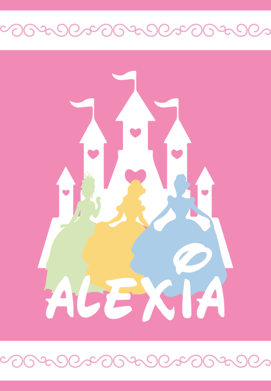 Fairy Tale Castle custom vinyl rug - TenStickers