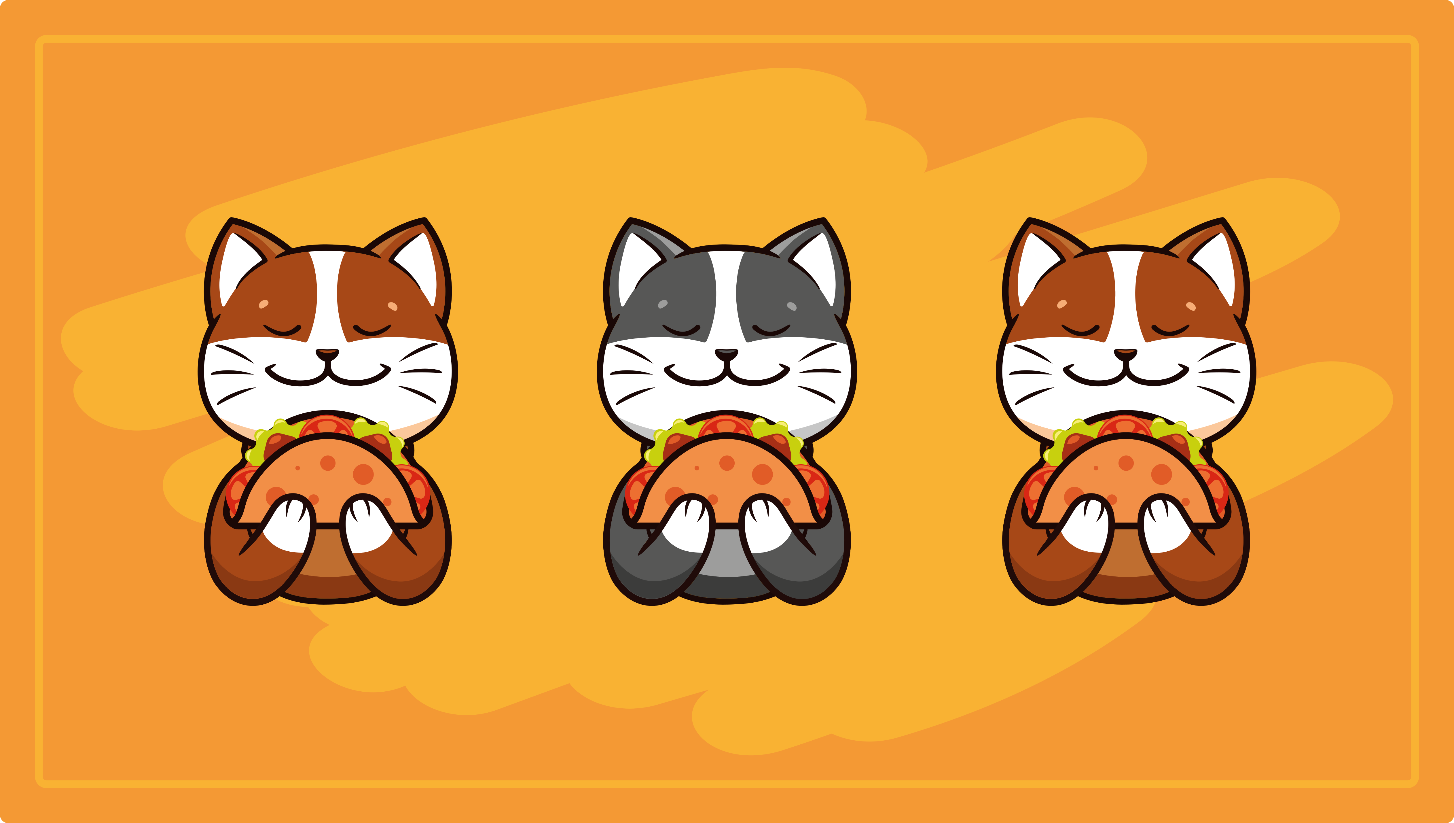 Happy Cat Trio kids vinyl rug - TenStickers