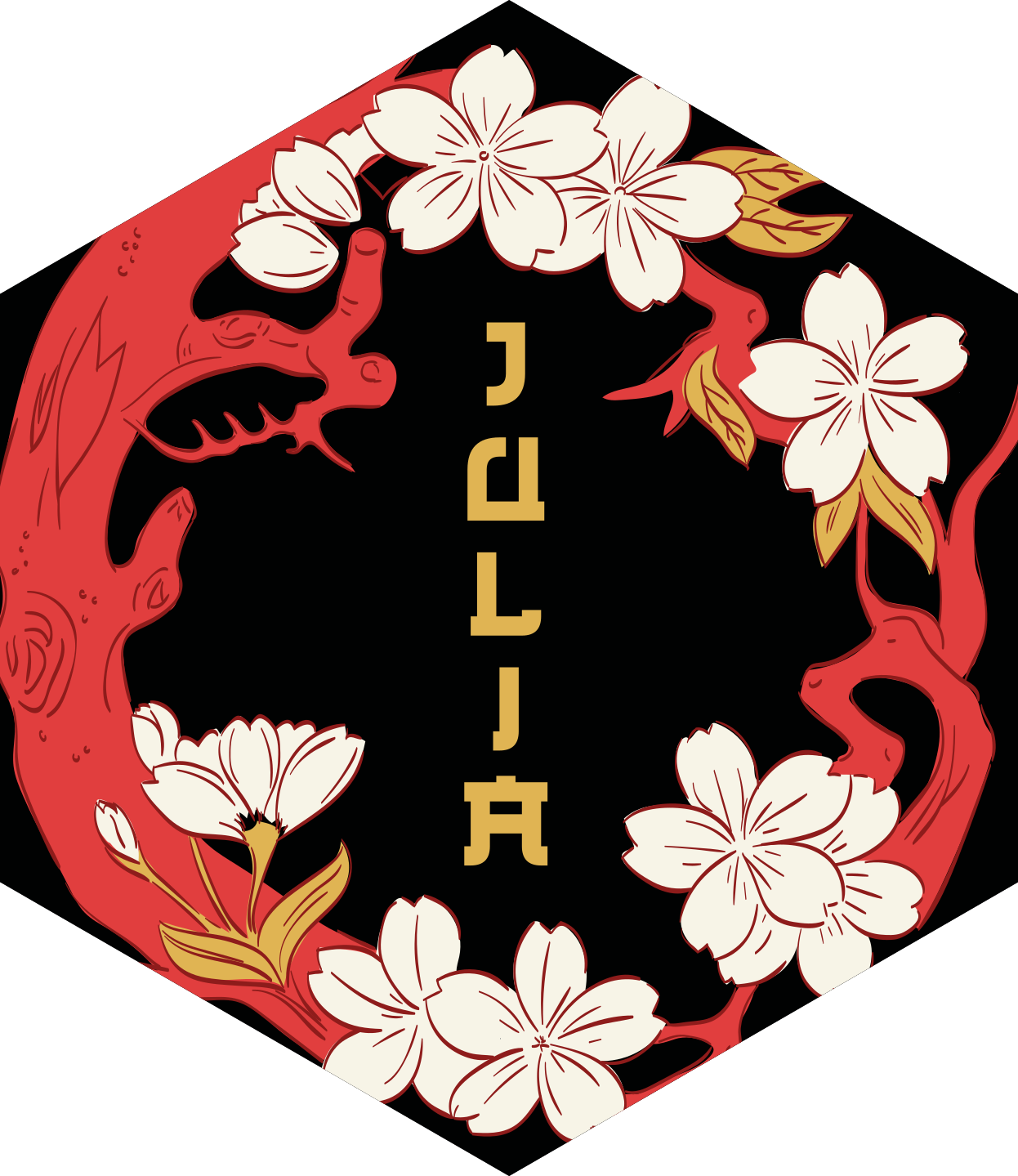 Personalized Floral Harmony custom vinyl rug - TenStickers