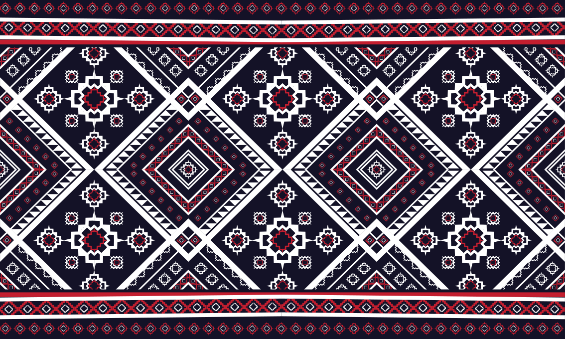 Cultural Geometric Motif ethnic vinyl rug - TenStickers