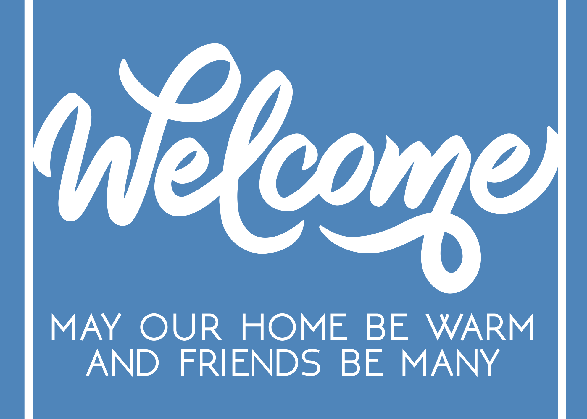 May your home be warm entrance hall vinyl rug - TenStickers