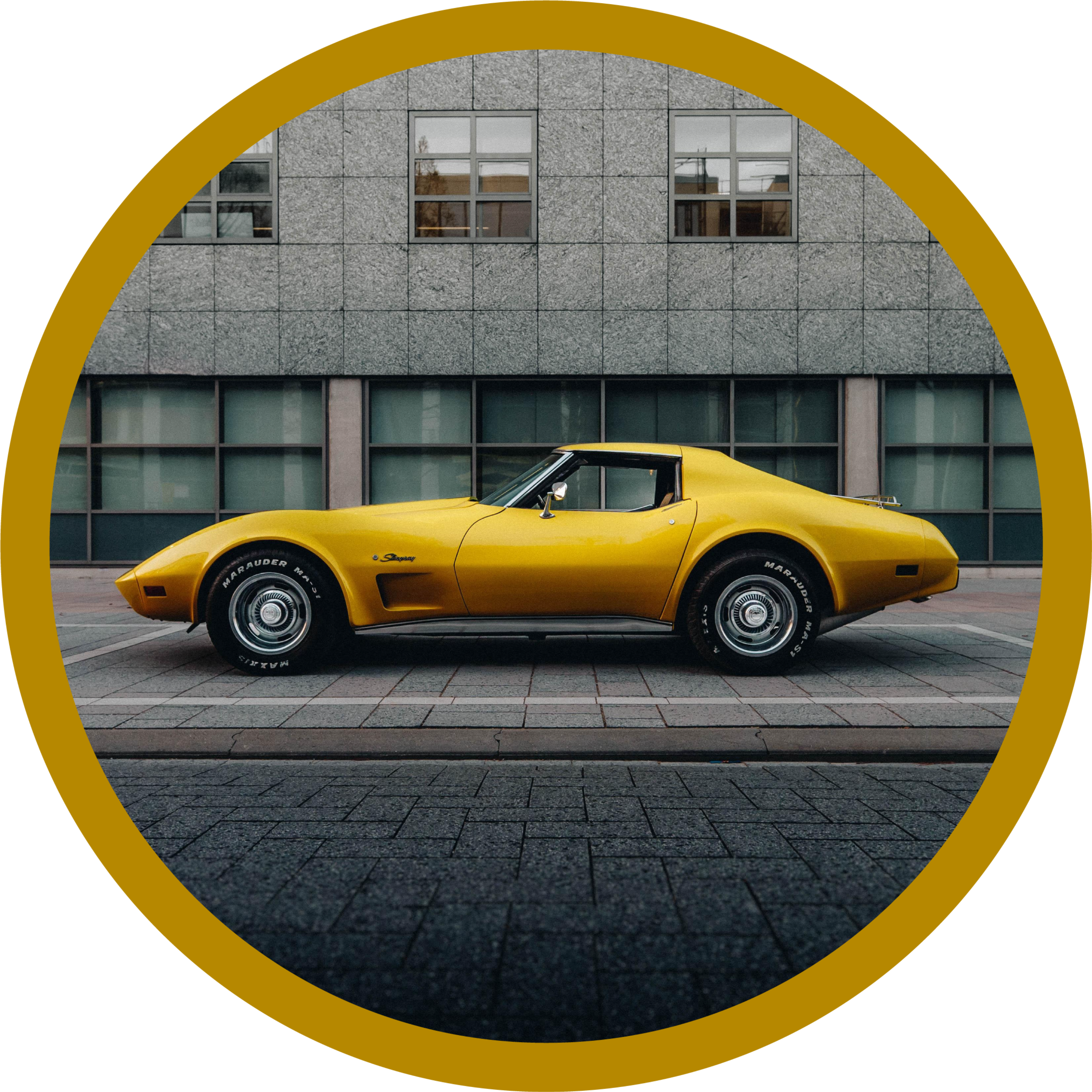 Classic yellow car teenage bedroom vinyl rug - TenStickers