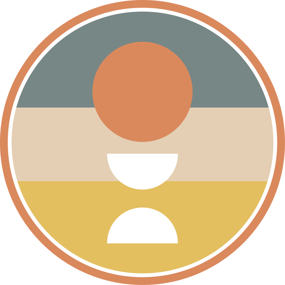 Circular Colour Harmony minimal vinyl rug - TenStickers