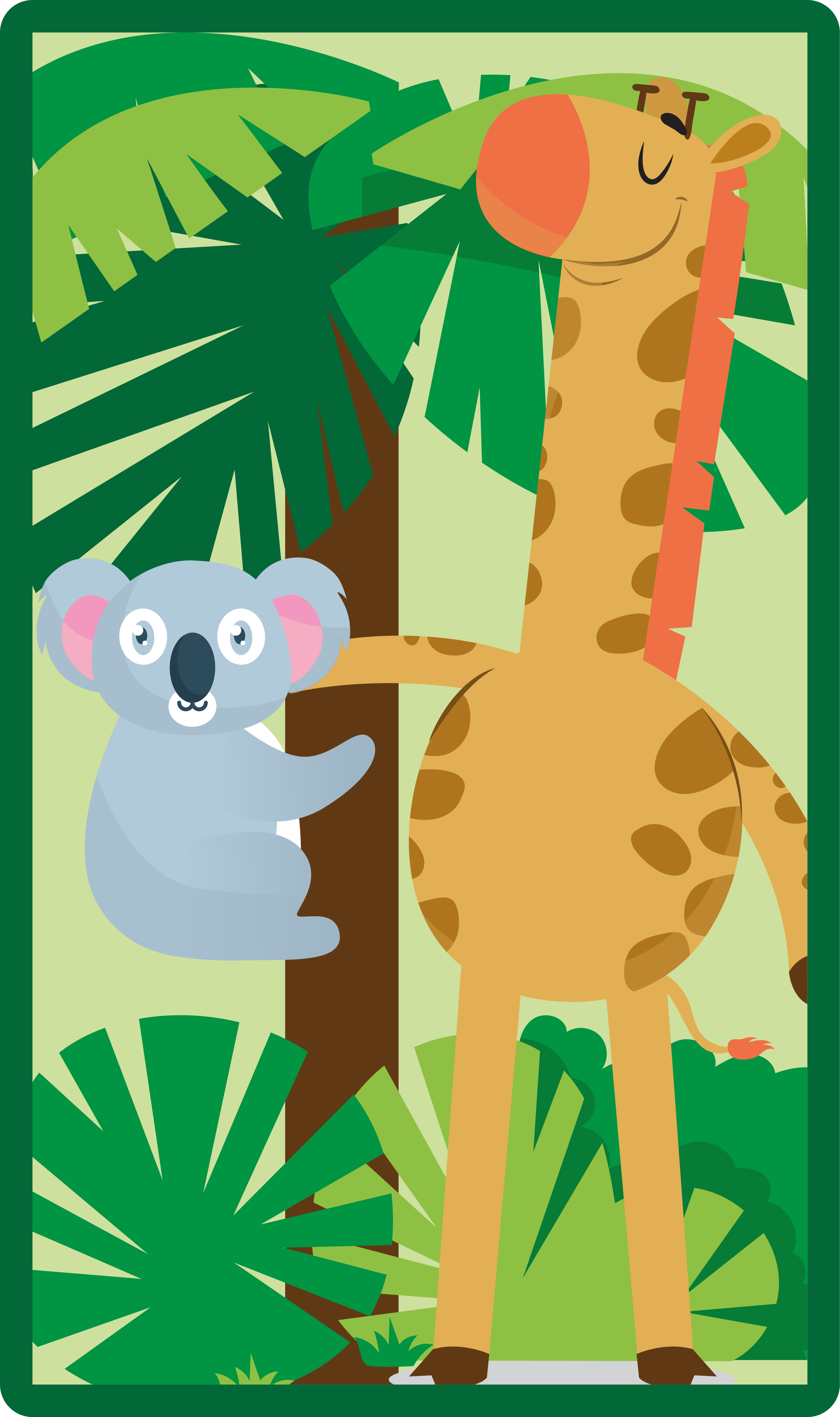 Jungle Friends Adventure nursery vinyl rug - TenStickers