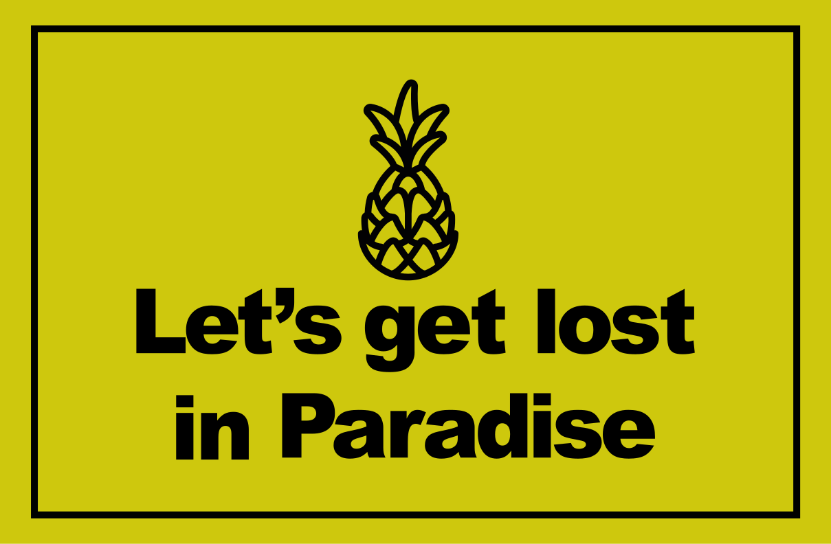 Get Lost Paradise custom vinyl rug - TenStickers
